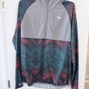 Korsa Gray and Multicolor Women's Running Hoodie